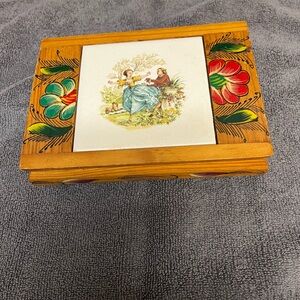 Vintage Hand Painted Wooden Box